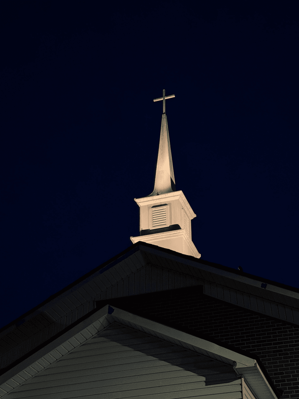 Church Steeple Uplighting Church steeple with dramatic uplighting