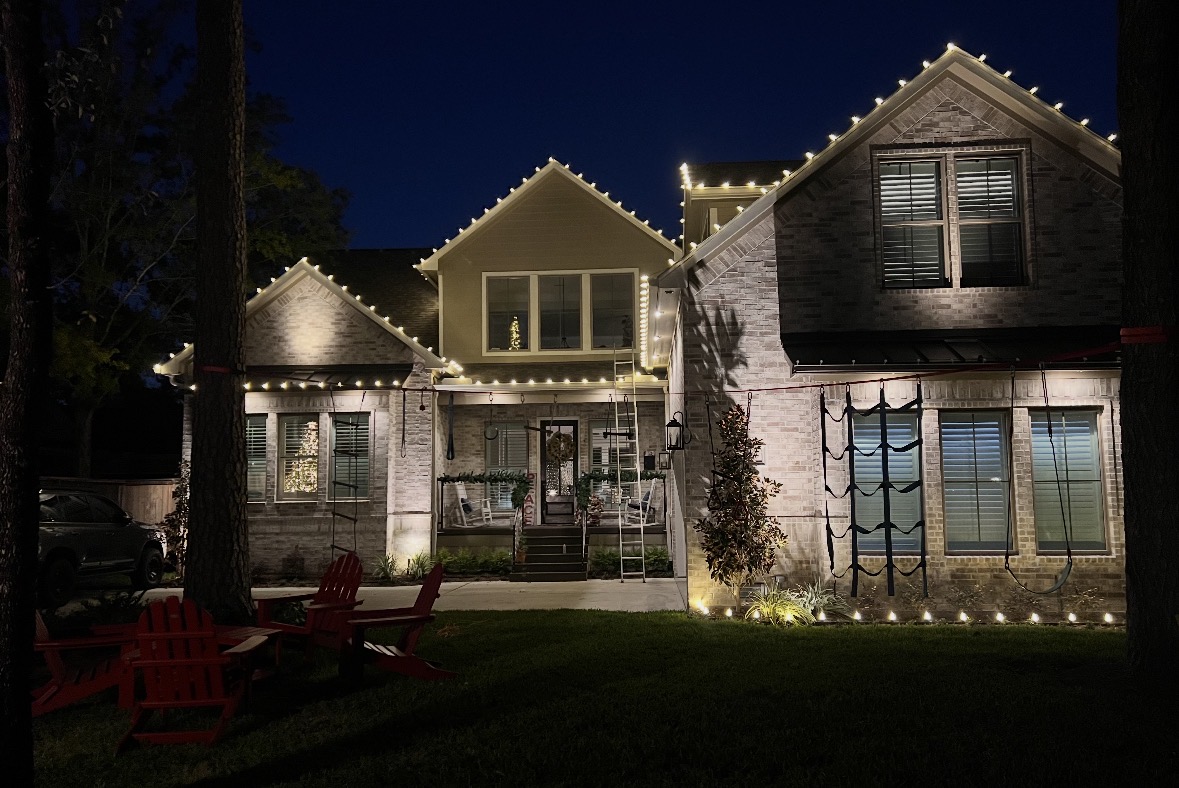 Professional holiday lighting installation